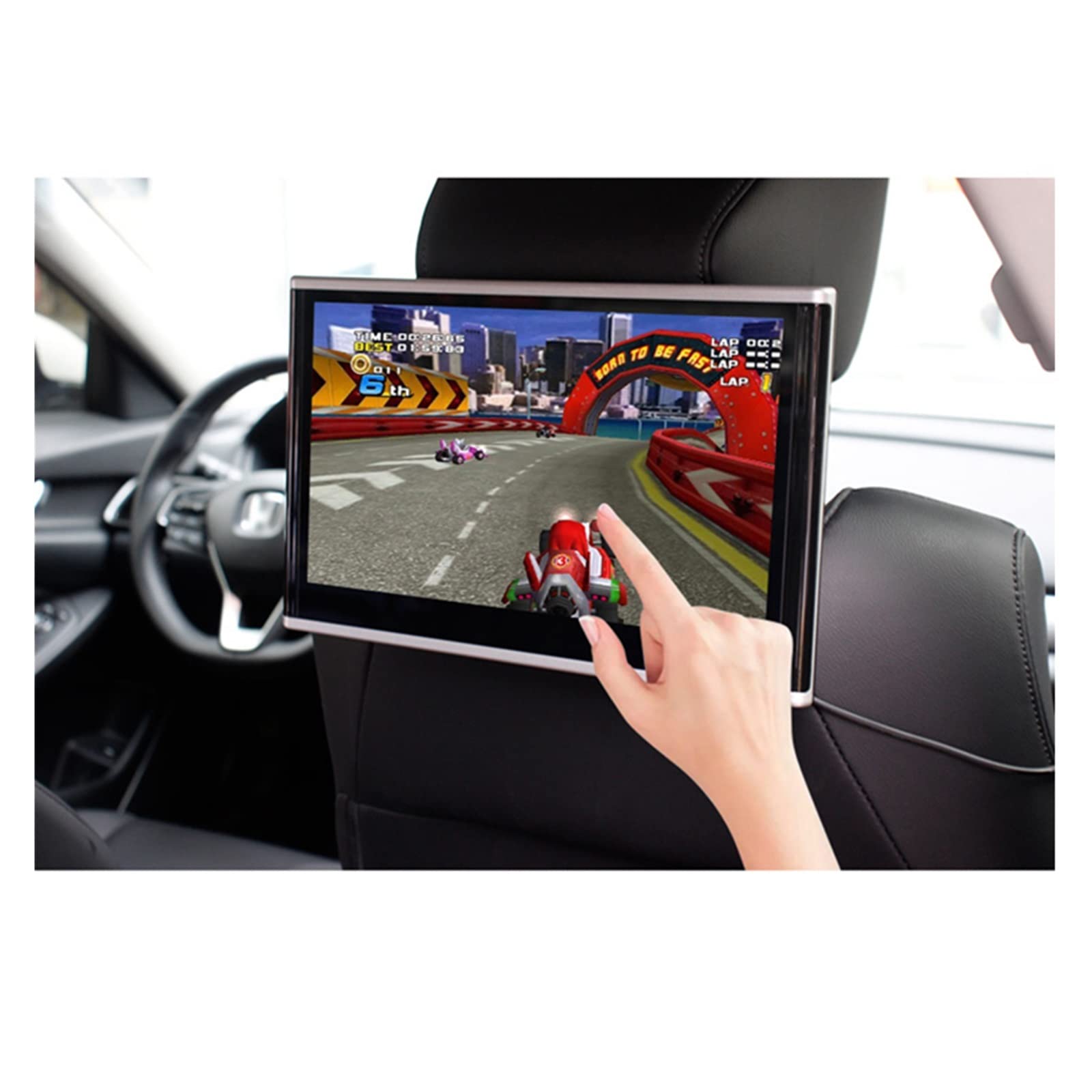 Lettore poggiatesta per Auto Monitor for poggiatesta Schermo IPS da 13 Pollici Display del Veicolo con out Mirroring Lettore Video for Auto for Sedile Posteriore(2 PCS Black 11.6)