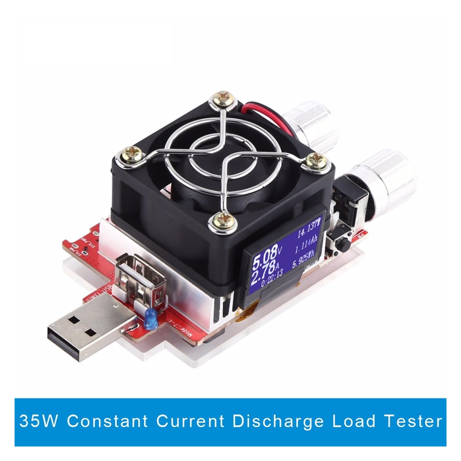 35w USB Load Elektroniczny regulowany stały rezystor starzenia Tester napięcia akumulatora Woltomierz