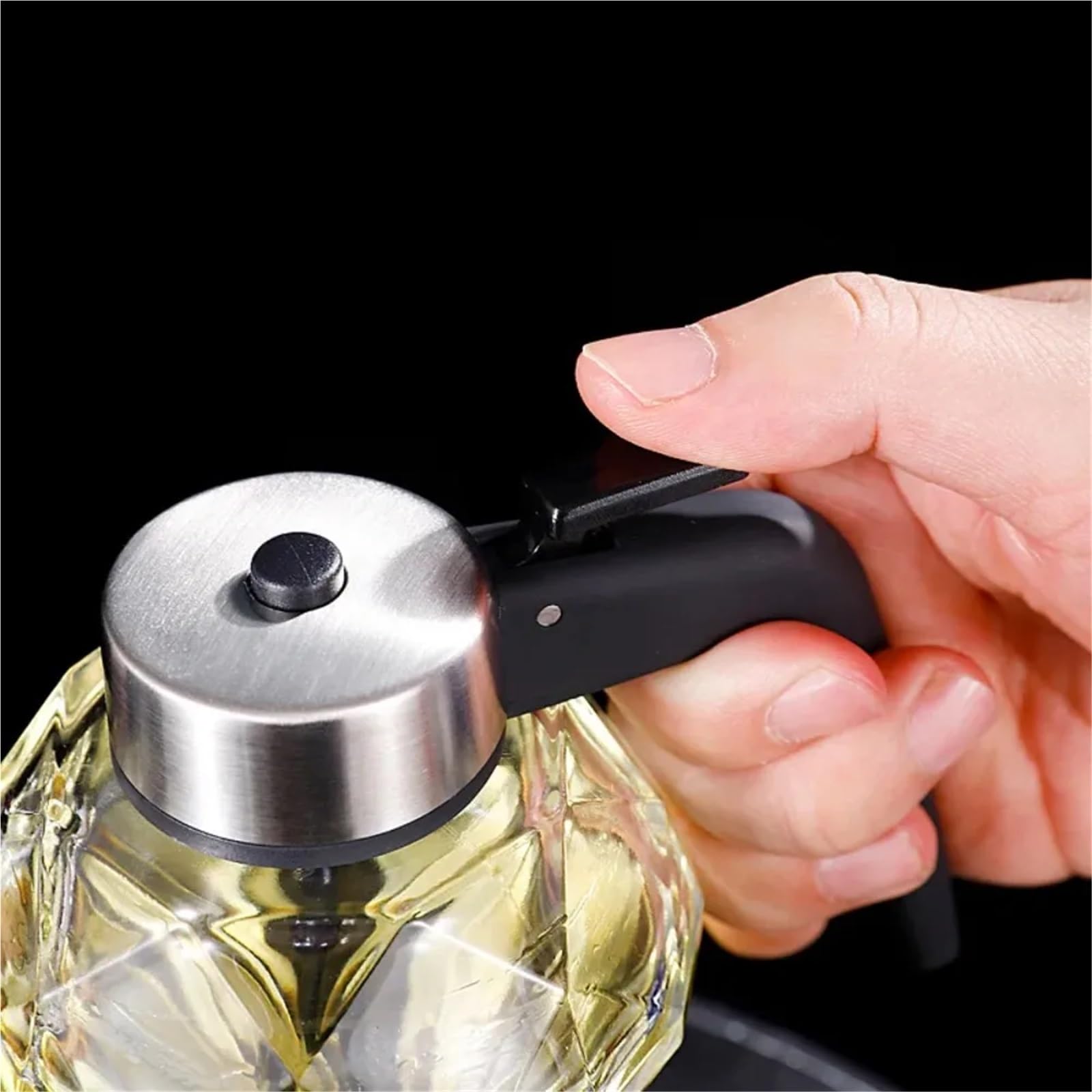 Honigspender Diamantförmiger Honigspender aus Glas, 200 ml, doppelschichtiger Öltropfer, transparent, mit Ständer for Essig und Saucen-Muffins