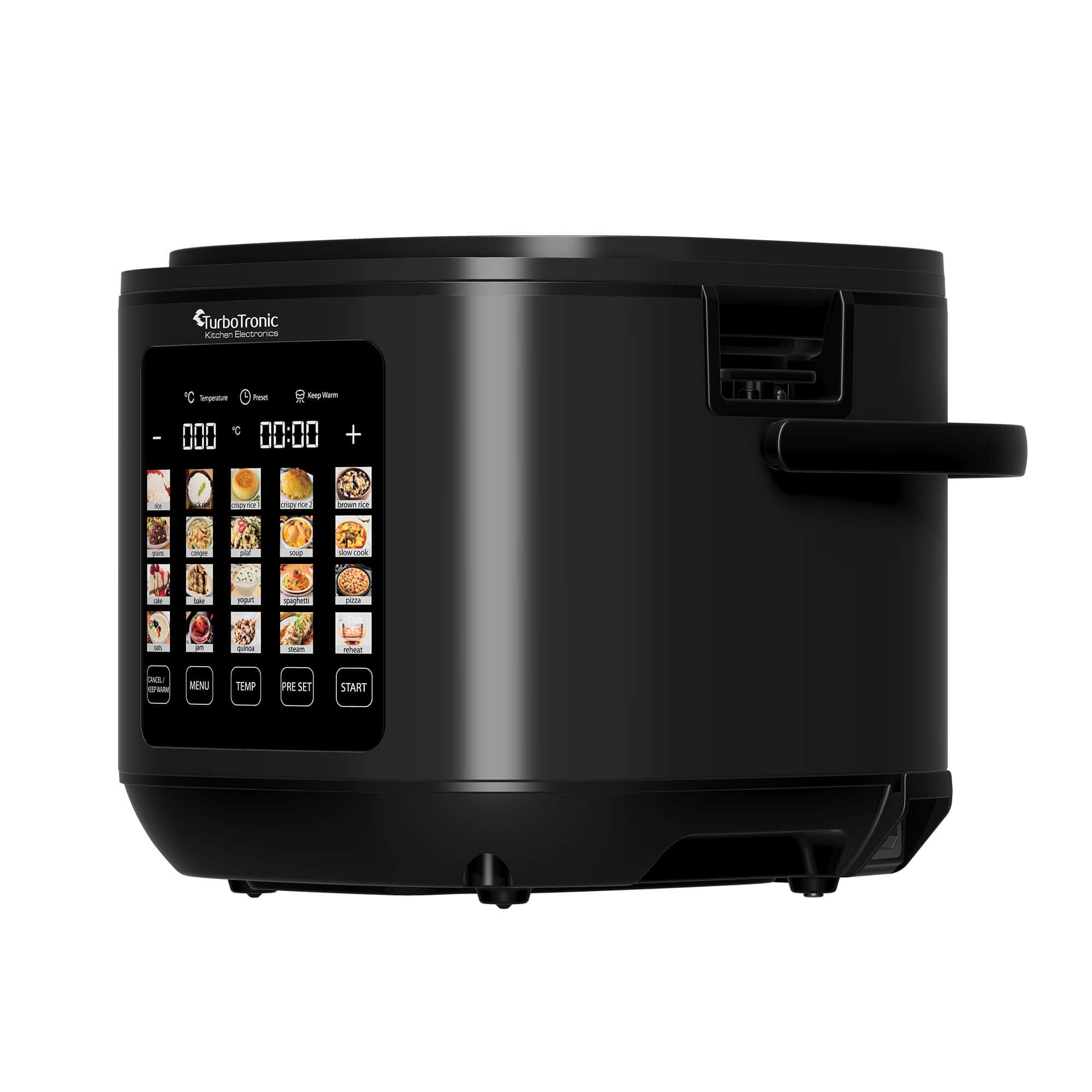 TurboTronic Multikocher 5L Kapazität 20 Programme 860W Elektrischer Schon- und Dampfgarer & Reiskocher Automatische Warmhaltefunktion Multivarka Digitale Kochmaschine