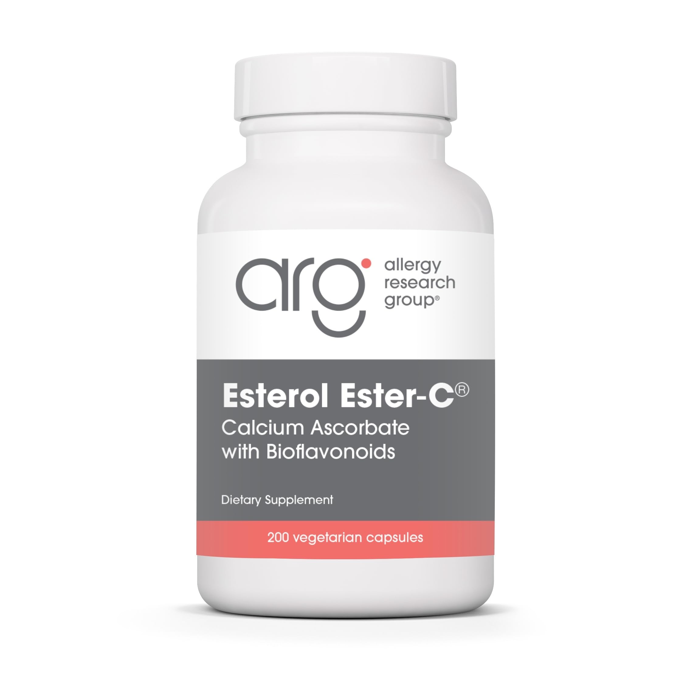Allergy Research Group Esterol Ester-C - Vitamin C 1350mg Supplement, Immune Support, Calcium Ascorbate with Bioflavonoids, Ascorbic Acid, Rutin, Quercetin, Vegan Capsules - 200 Count
