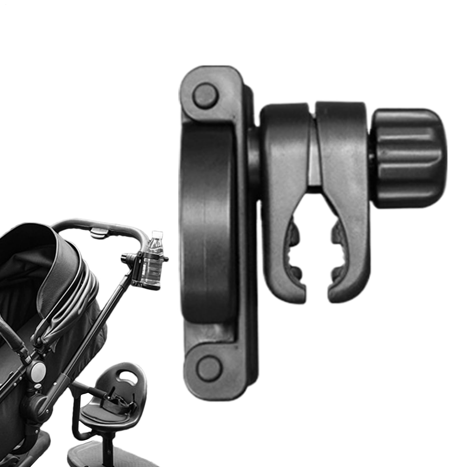 Stroller Drink Holder Attachment | Cup Holder for Mobility Scooter | Foldable Removable Drink Tray for Toddler Senior Bike Car Kayak Hospital Truck Cart Boat Home RV Chair Treadmill