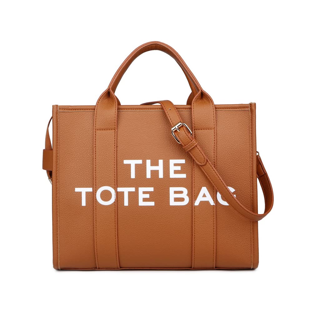 Women's Shoulder Bag, Crossbody Bag, Simple Leisure Large Capacity Shandbag, Solid Color Pu Alphabet Trent Tote Bag