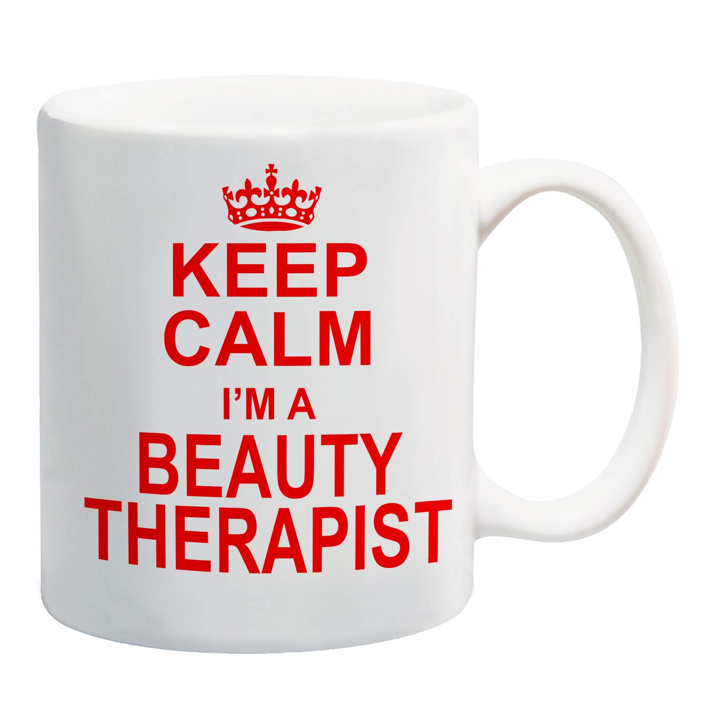 Dynamite Gifts White,Red Keep Calm I'm A Beauty Therapist Red Mug Gift Present Beauty