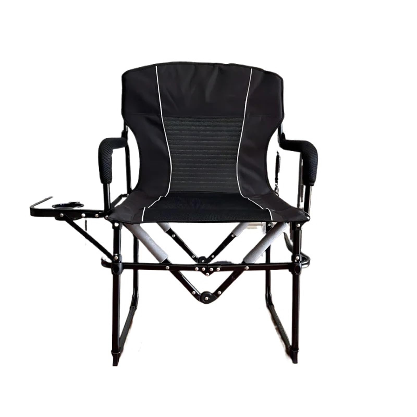 Sedia da regista pieghevole Sedia da regista, sedie pieghevoli, for il tempo libero all'aperto, campeggio e picnic, pesca, sedia pieghevole, spiaggia, for esterni(Black)