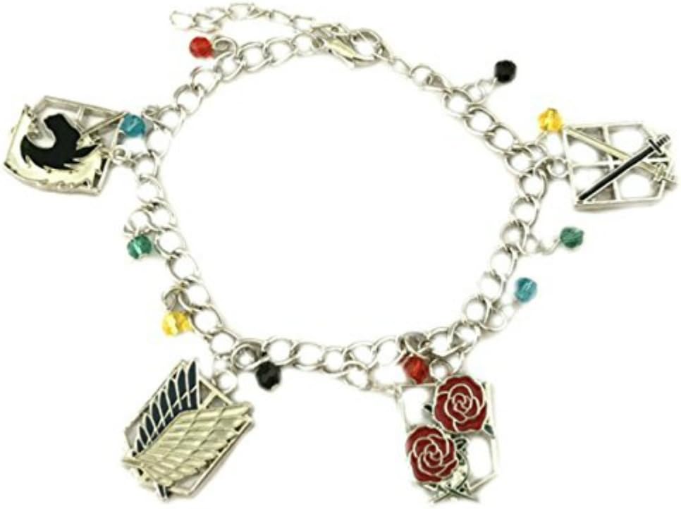 US FAMILY Attack on Titan Anime Theme Multi Charms Jewelry Bracelets Charm by Family Brands