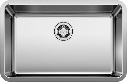 Vista 12 de BLANCO, Fregadero de cocina FORMERA de acero inoxidable 442763 con un solo tazón, 33 x 18 pulgadas