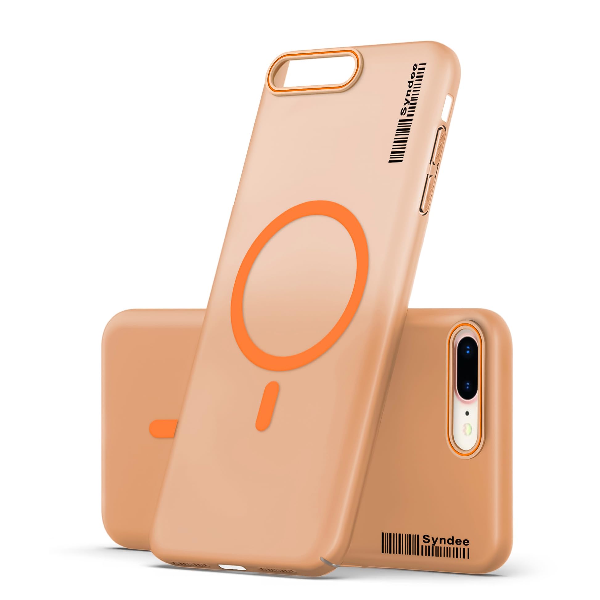 DL3 Mobilak Case Back Cover for iPhone 7 Plus/iphone 8 Plus, Sleek Frosted Translucent Back Only Compatible with Wireless Magnetic Accessories | Anti-Scratch Shockproof Phone Case