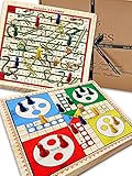 serpiente de arena juego de tronos  Jaques de Londres Serpientes y escaleras y Ludo en una Hermosa Tabla Reversible de Madera sólida - Completa con Piezas de Juego de Madera - en tu Lado Desde 1795