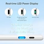 Stylus Pen for iPad 2026-2018 with LED Power Display Fast Charge,Palm Rejection Pencil for iPad 10/9/8/7/6th,11th A16,Air 11/13 M2/M3/M4,Pro 11/13 M4,Pro 12.9",Air 5/4/3,Mini 7/6/5