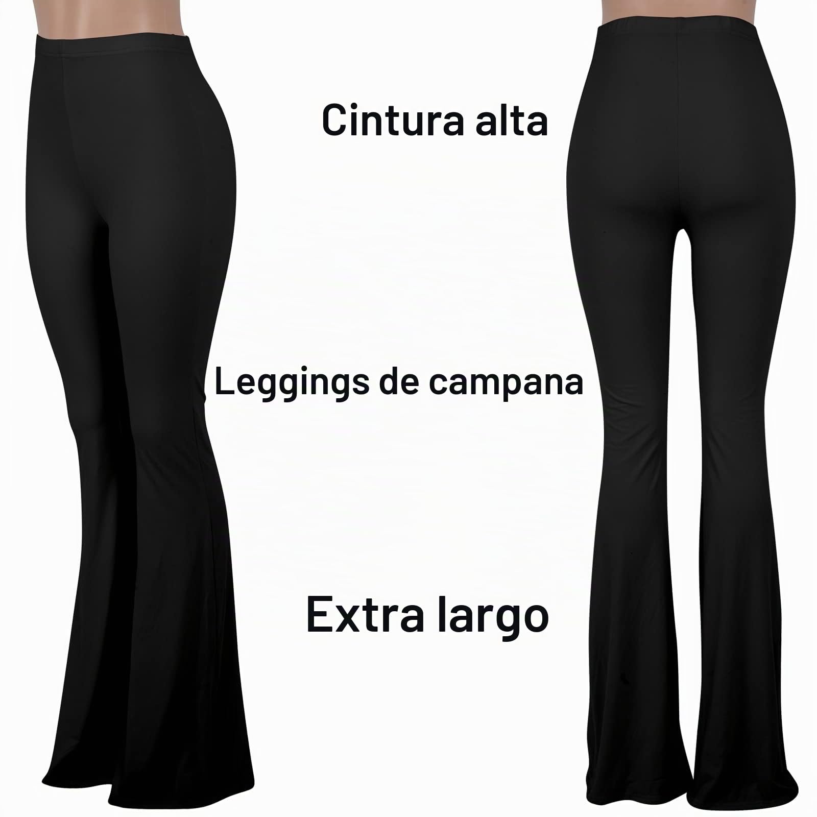 Nuofengkudu Pantalon Mujer Campana Leggins Elastico Tiro Alto Largo Pantalones Acampanados Comodo Flared Yoga Pants Mallas Casual Oficina Palazzo Danza Fiesta Casa Ropa