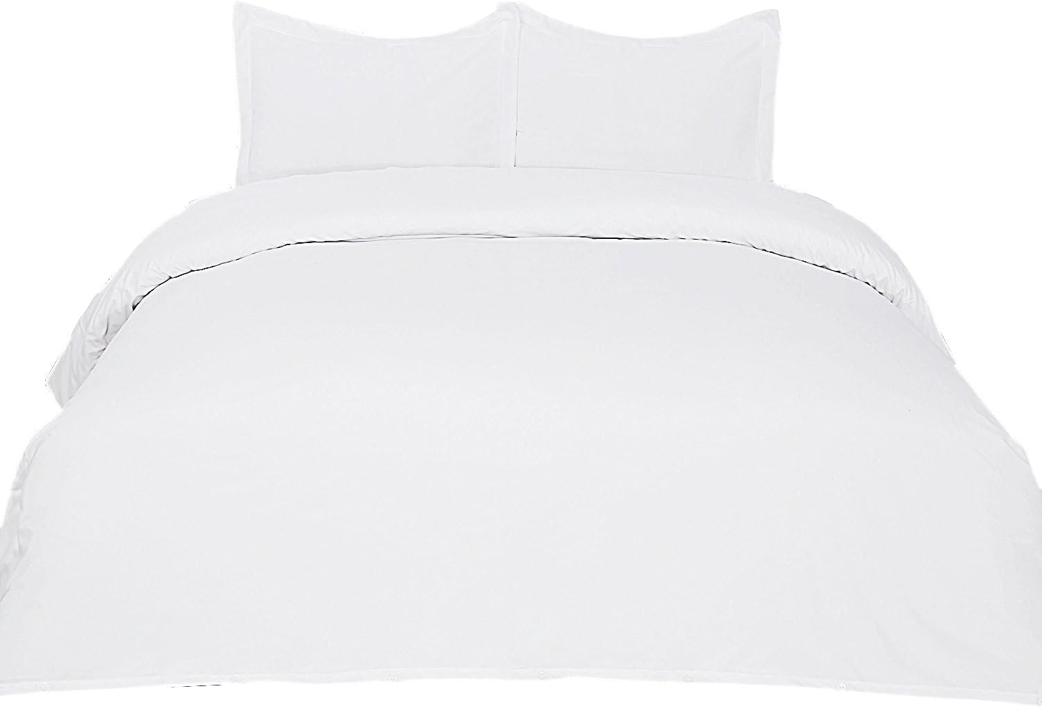 Duvet Cover 3 Piece set – 100% Cotton Luxury Bedding (Queen, White) – Duvet Cover with 2 Pillow Shams –Combed Cotton Quilt Cover with Long Staple Fiber– by Utopia Bedding