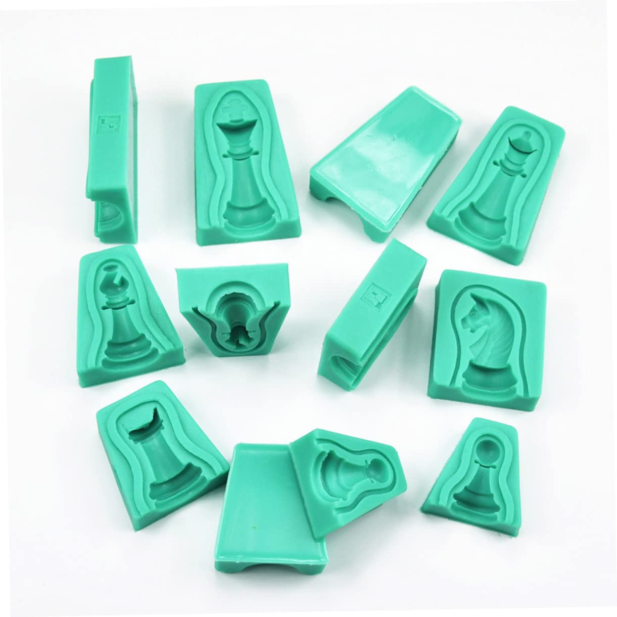Molde De Silicona Para Chocolate y Tartas Diseño Ajedrez 3d, Antiadherente, Seguro y Flexible, 12 Piezas, Para Hornear Fondant y Repostería Creativa