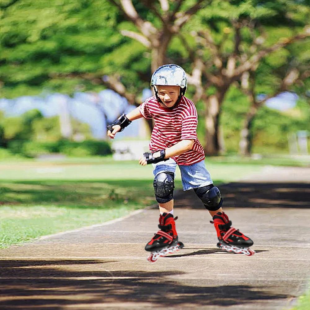 Inline Skates |Inliner für Kinder & Erwachsene | Inline Skates mit großen Rädern 76 mm | Kids-Inliner verstellbare Inline-Skates für Erwachsene und Jugendliche, sichere Outdoor-Rollschuhe für Damen Herren Mädchen Jungen Inline Skates Kinder Vestellbare In
