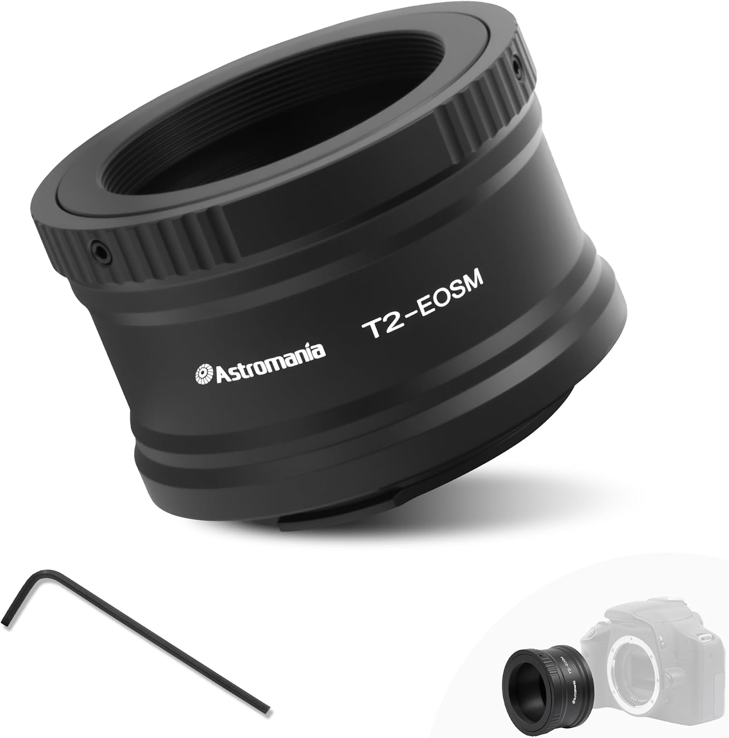 Adaptador de montura T T2 para cámara Canon EOS-M miniatura 1