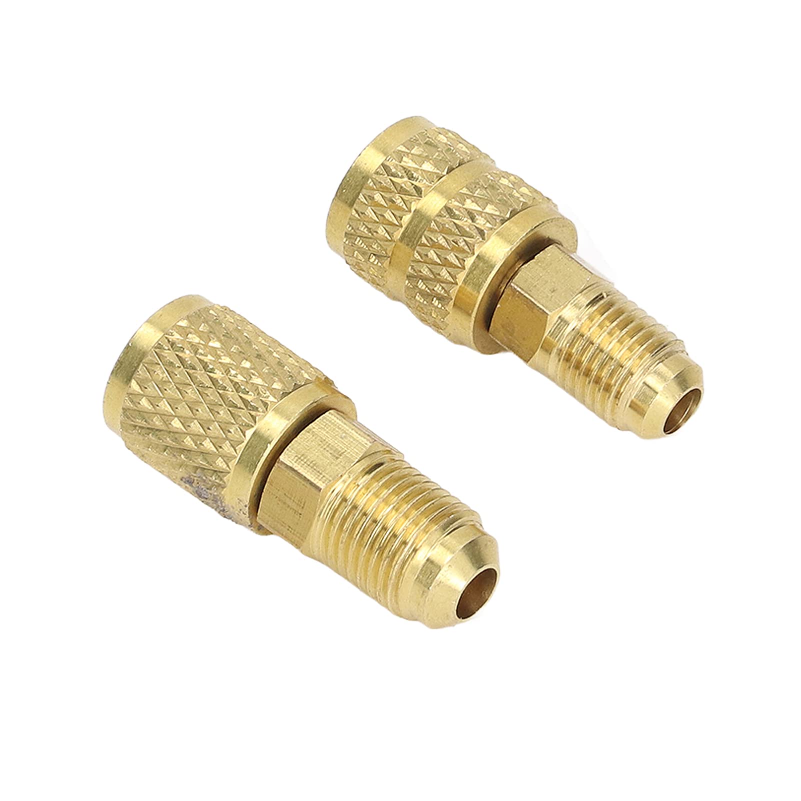 Adattatore per Refrigerante R410 R22, Adattatore Girevole Diritto 1/4 Maschio a 5/16 Femmina per Aria Condizionata