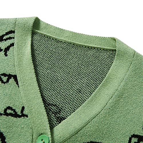 SOLILOQUY Women Cute Dinosaur Sweater Casual Crew Neck Oversized Knitted Pullover Y2K Harajuku Knitwear3