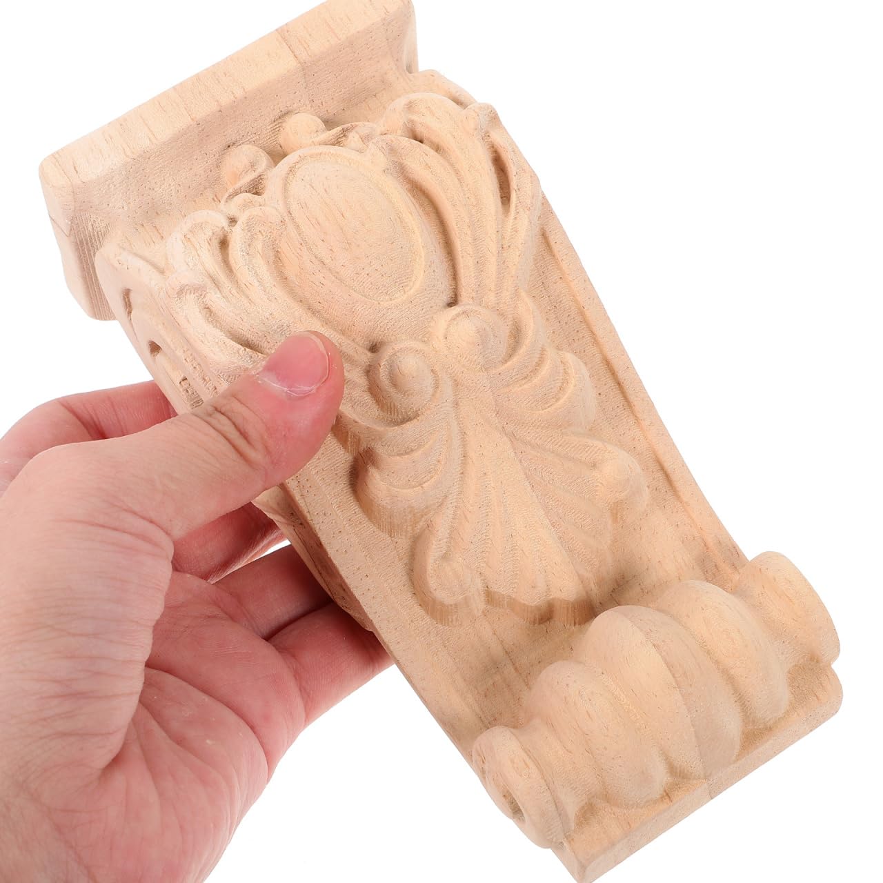 Uonlytech Ménsula de Madera Tallada Europea, Rústica Diseño Clásico, Superficie Lisa y Resistente para Columnas Decorativas en Interiores
