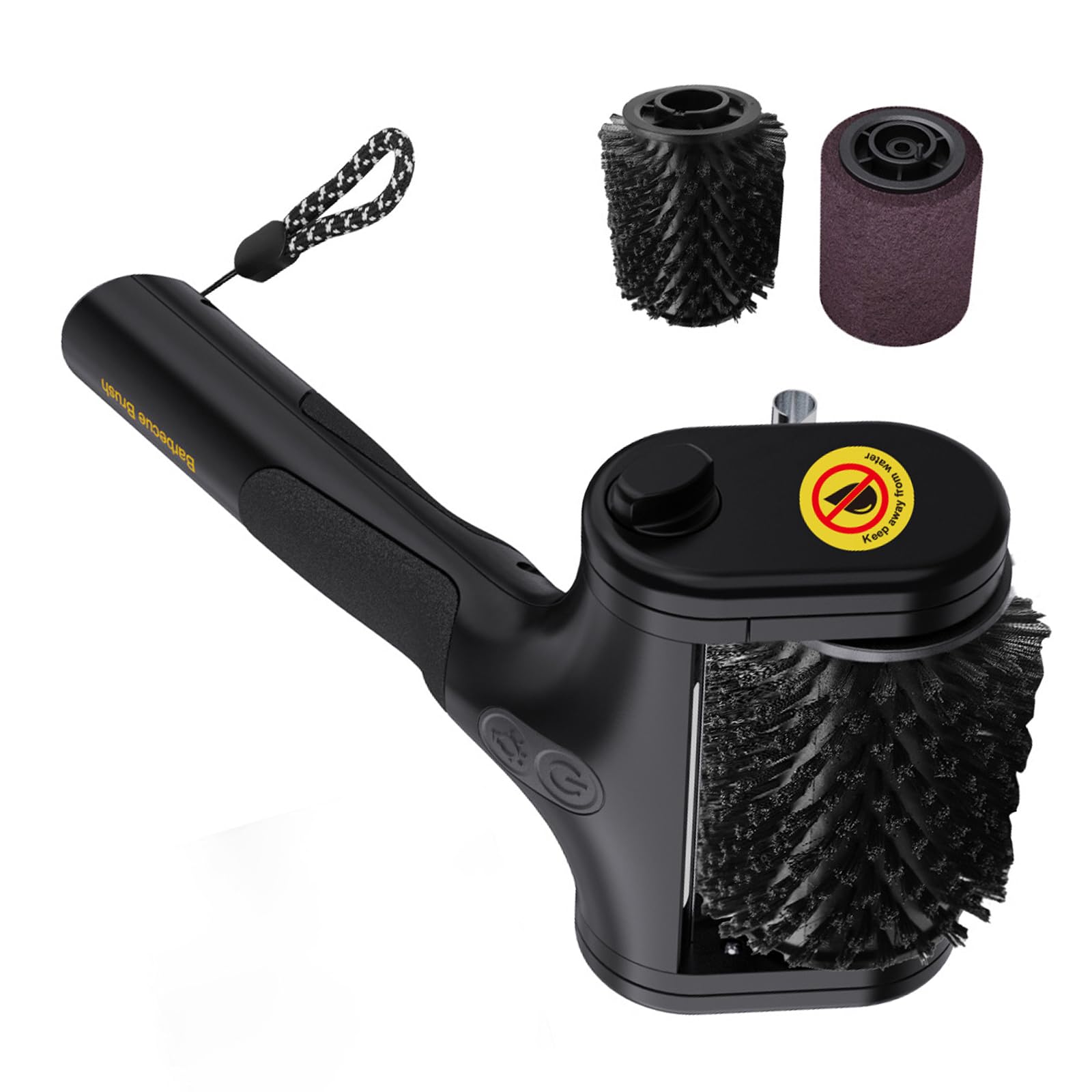 APGLSXY Battery Operated BBQ Cleaner Brush with 300 to 500RPM Speed and 2500mAh Power Cell for Tough Grease Elimination Portable BBQ Brush
