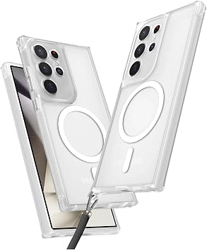 Samsung ile Uyumlu Galaxy S25 Ultra  effaf Silikon K l f MagSafe Uyumlu, Enka-Samsung S25 Ultra K l f