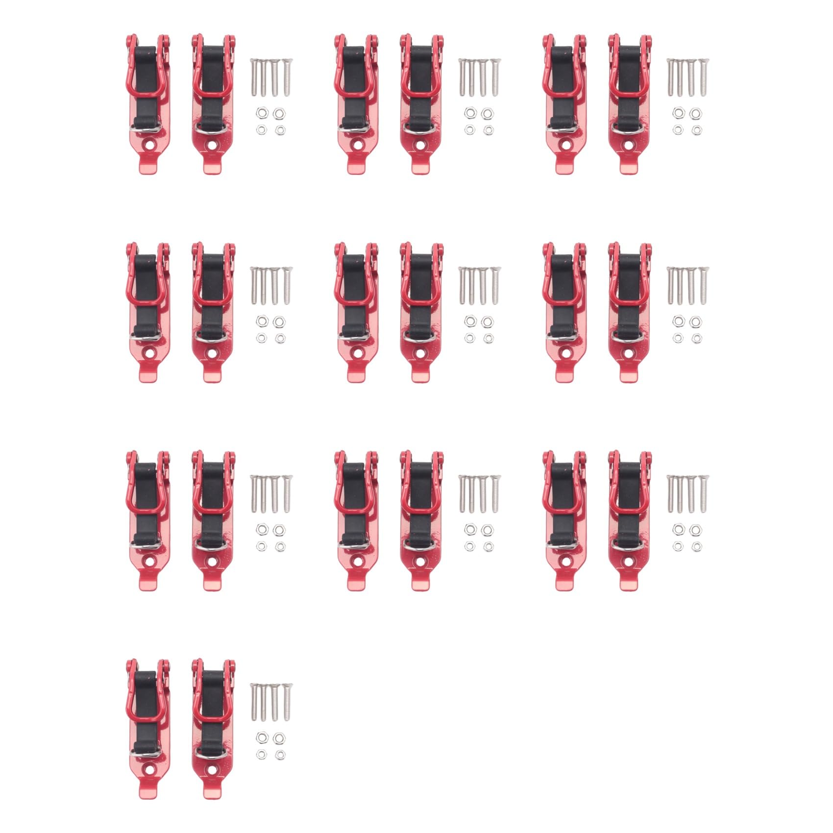 Jnchdghwa Red 20Pcs Shovel Holder Car Luggage Rack Holder Tool Quick Release Clamp Shovel Ax Wall Mount Bracket