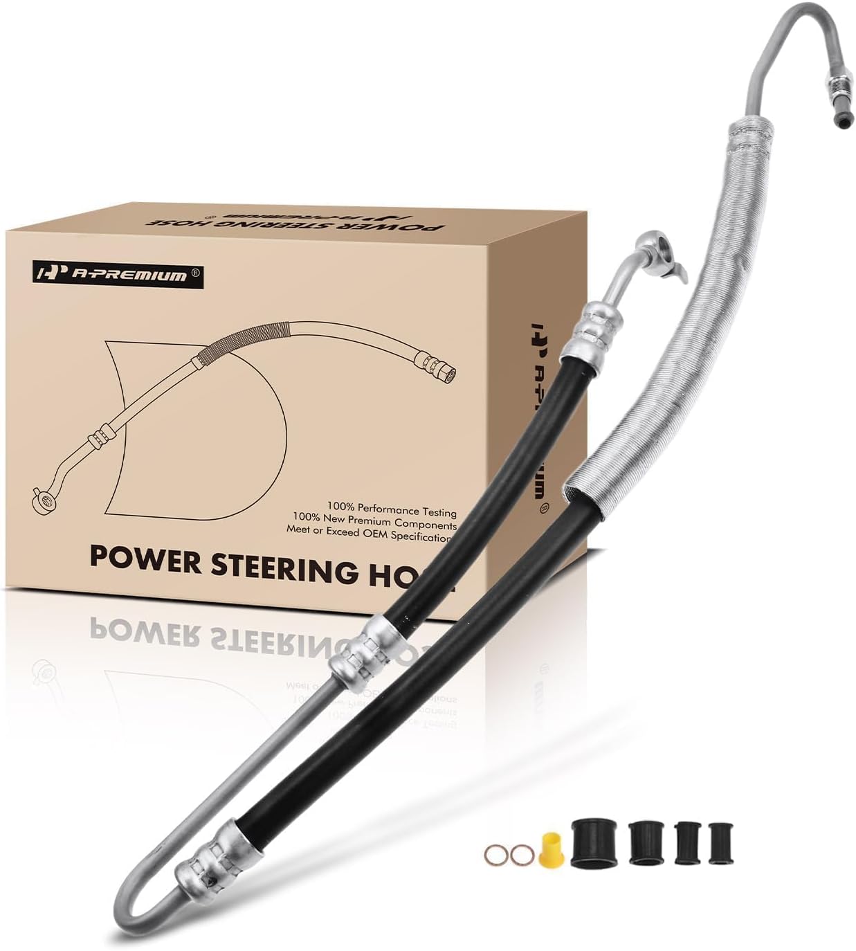 A-Premium Power Steering Pressure Hose Line Assembly Compatible with Toyota Sienna 1998 1999 2000 2001 2002 2003, 3.0L, Pump to Gear/Rack