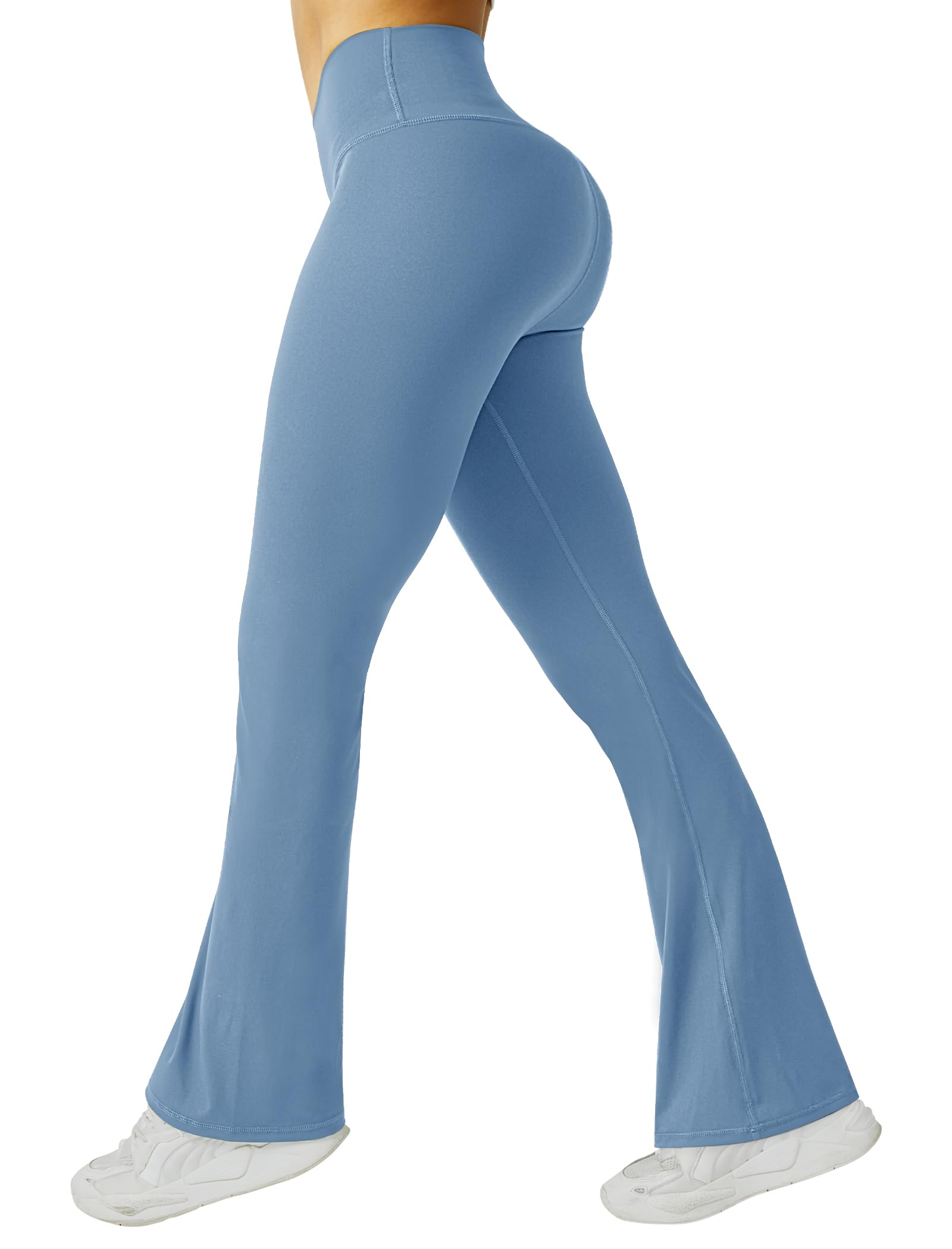 Friptspyg Damen Hose Stretch Yogahose Causal Arbeits Hosen High Waist Freizeithose Business Schlaghose Flared Leggings Sporthose