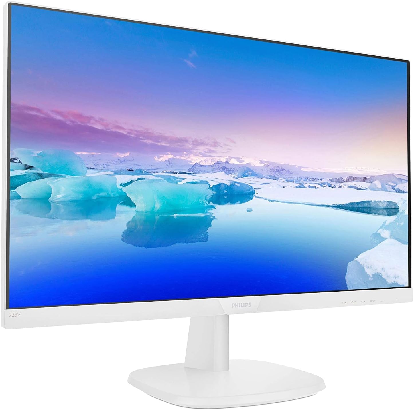Philips 223V7QHAW 22-Inch Full HD IPS LED Monitor with Narrow Border Display, VESA Mount, HDMI, VGA, Speaker, White