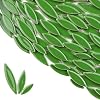 100 Grams Ceramic Leaf Mosaic Tiles Small Petal Tiles Flower Craft Ceramic Pieces Crafting Petal Mosaic Tile Pieces DIY Floral Mosaics Handmade Mosaics Supplies for Decorations Green