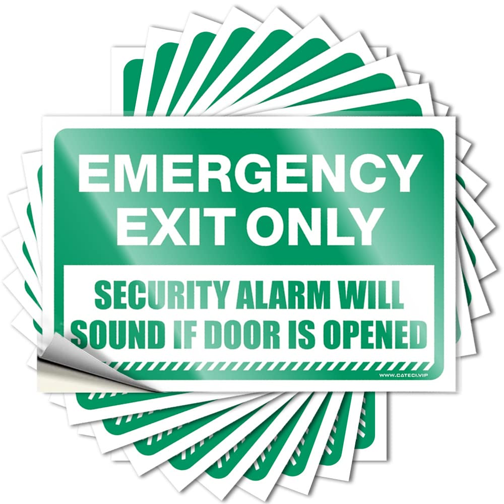 Lake, Bumper Fall Case Emergency Exit Only Sign, Security Alarm Will Sound If Door Opened | Girly Waterproof Vinyl Stickers(8X12CM)