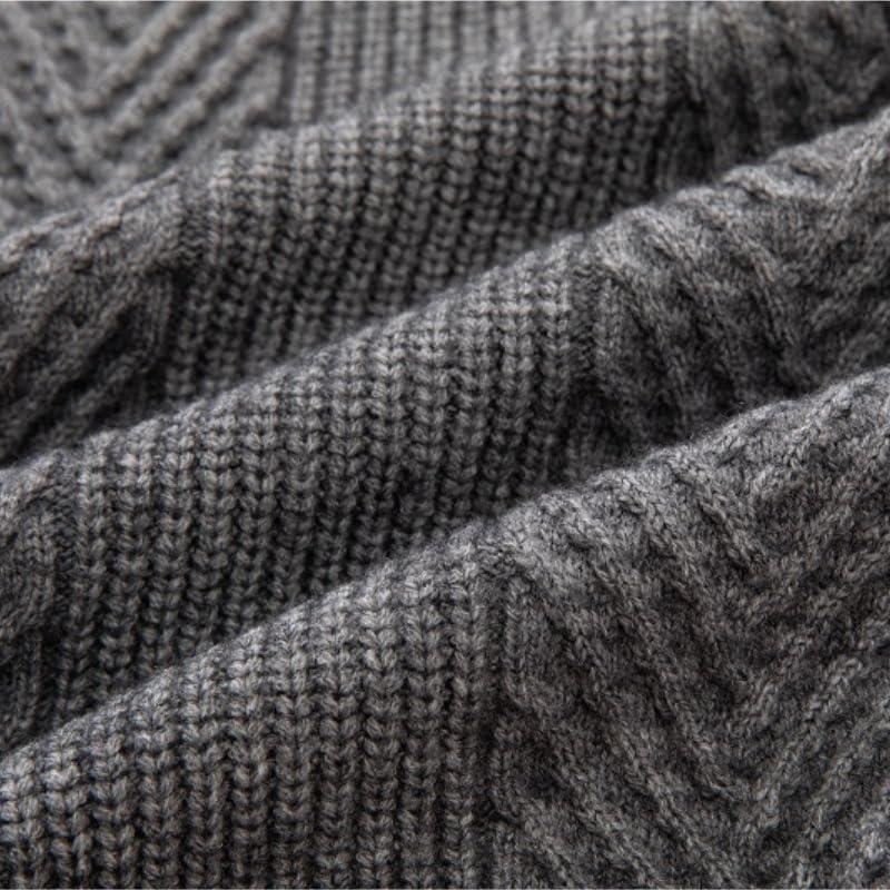 Men's Casual Lapel Long Sleeve Knit Button Down Pullover Sweaters