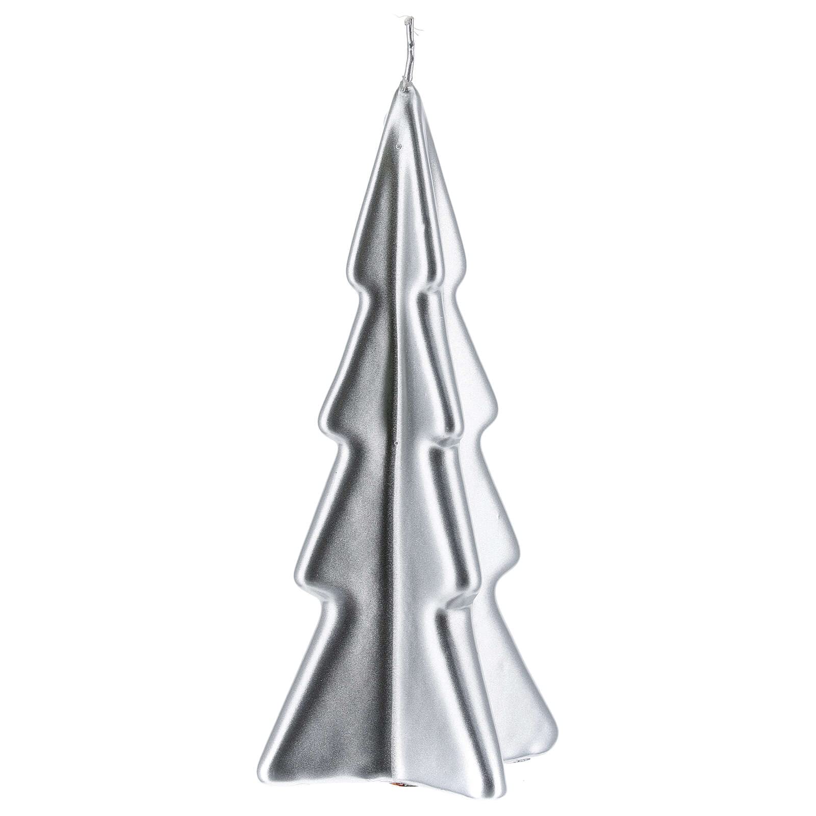 Holyart Silver Tree Christmas Candle Oslo 6 in
