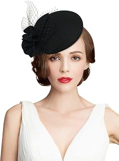 Wool Felt Fascinator Winter Women Elegant Pillbox Hat Bowknot Kentucky Derby Church Hat Retro Fedoras