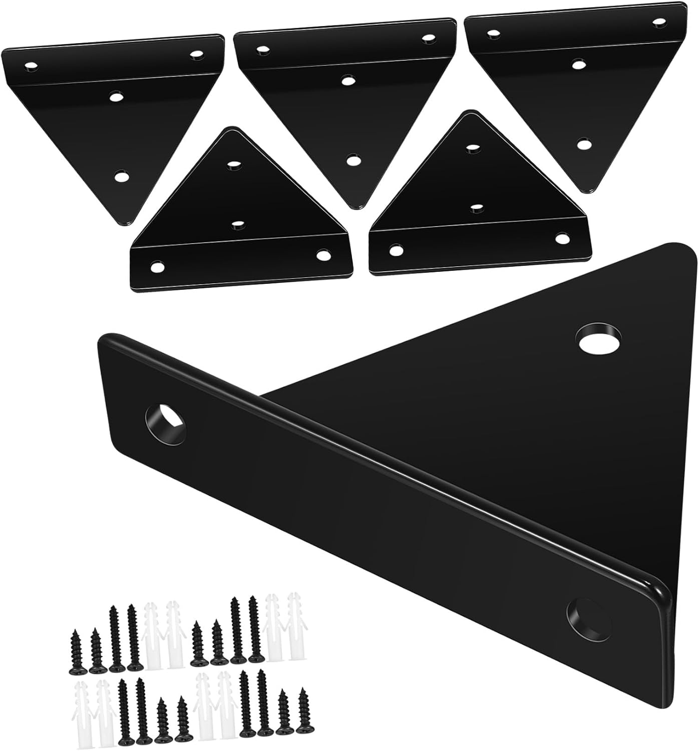 Alipis 6pcs Heavy Duty Shelf Brackets for Wall Mounting Space-Saving Floating Shelf Supports Accessories