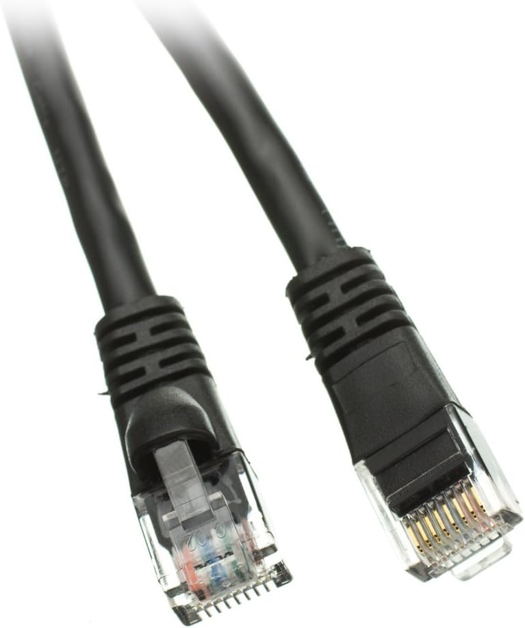 3 Pack Cat5e Ethernet Patch Cable, Snagless/Molded Boot 14 Feet Black, CNE490255
