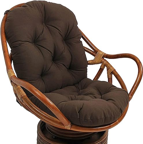 Cojines basculantes de repuesto para exteriores e interiores, suaves, gruesos, lavables, de sarga sólida, giratorios, con almohada para silla