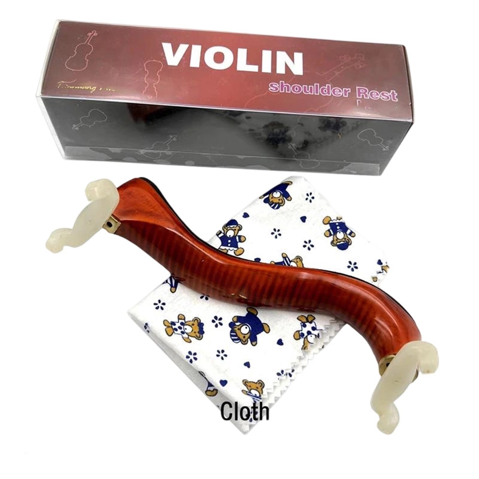 Reposabrazos acolchado ajustable para violín 4/4 3/4 1/2 almohadilla de apoyo para hombros de madera de arce soporte para barbilla partes violín | Reposa-hombros para violín(Type5)