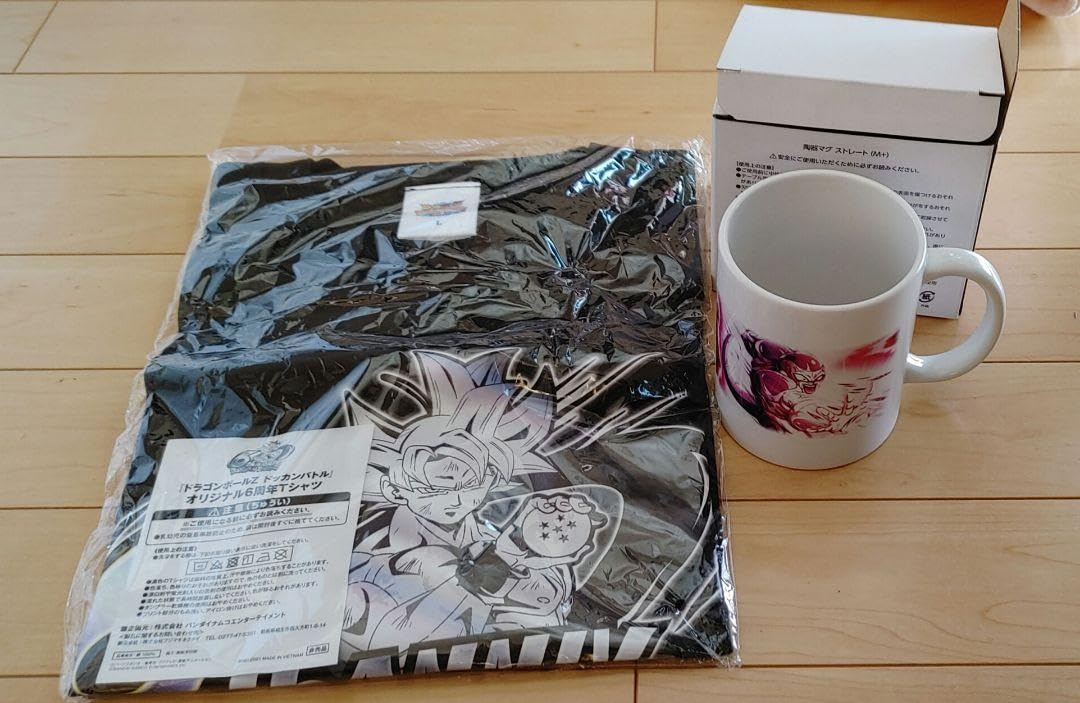 Amazon.co.jp: ドッカンバトル Tシャツ Lサイズ マグカップ セット 