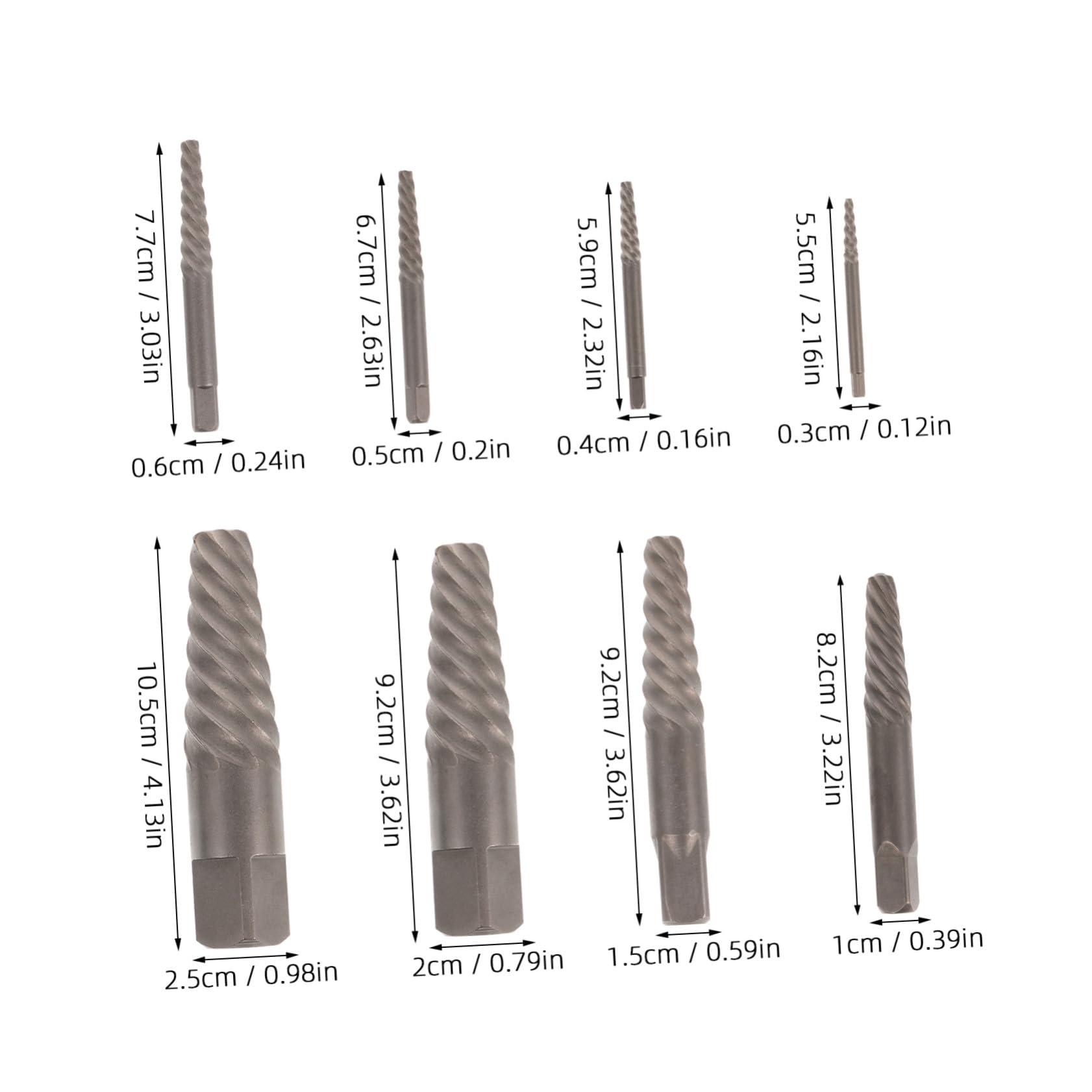 Estrattore di Viti Spanate in Acciaio al Carbonio Kit per Riparazioni Domestiche Efficiente Estrazione Viti Danneggiate e Bulloni Rotti per Fai da Te