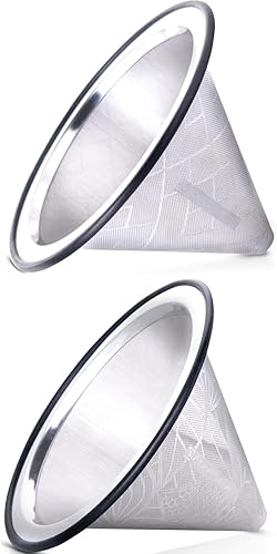 Plata - Patrón de filtro de café #1 + patrón de filtro de café #2