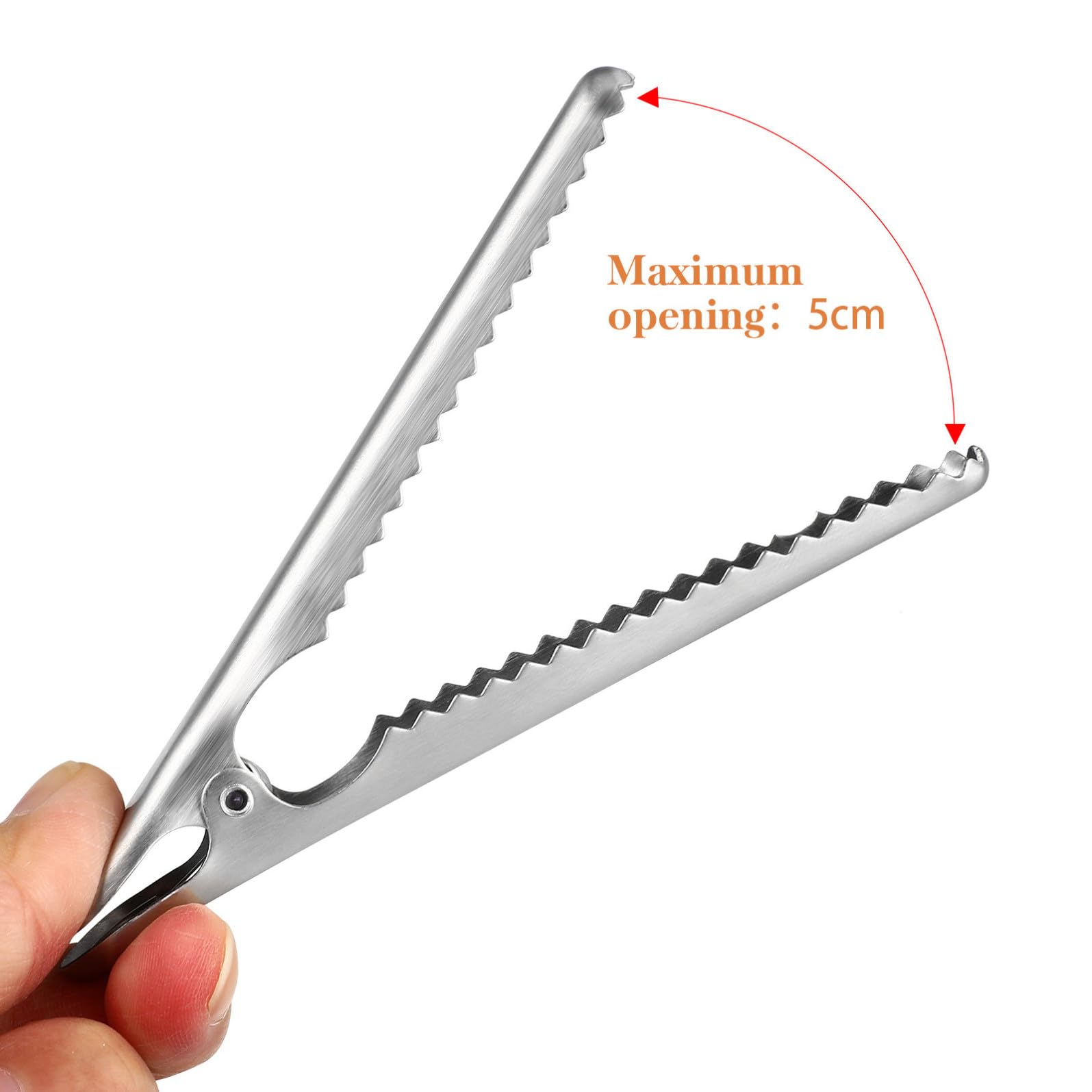 Clip Chiusura Pratica e Resistente per Sigillare Sacchetti Alimentari in Acciaio Inossidabile 6 Pezzi per Cucina e Casa, Fermagli per Snack e Avena