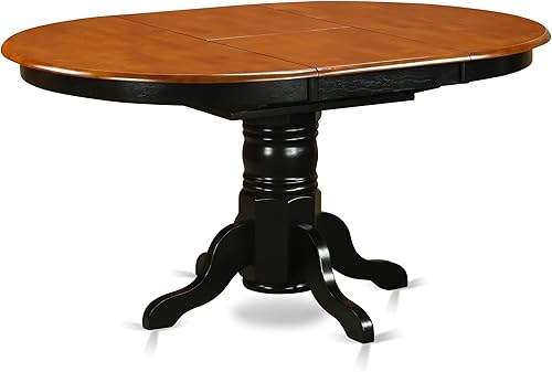 Miniatura 3 de East West Furniture Avon - Juego de comedor de madera de 7 piezas con asiento de lino, color negro y cereza