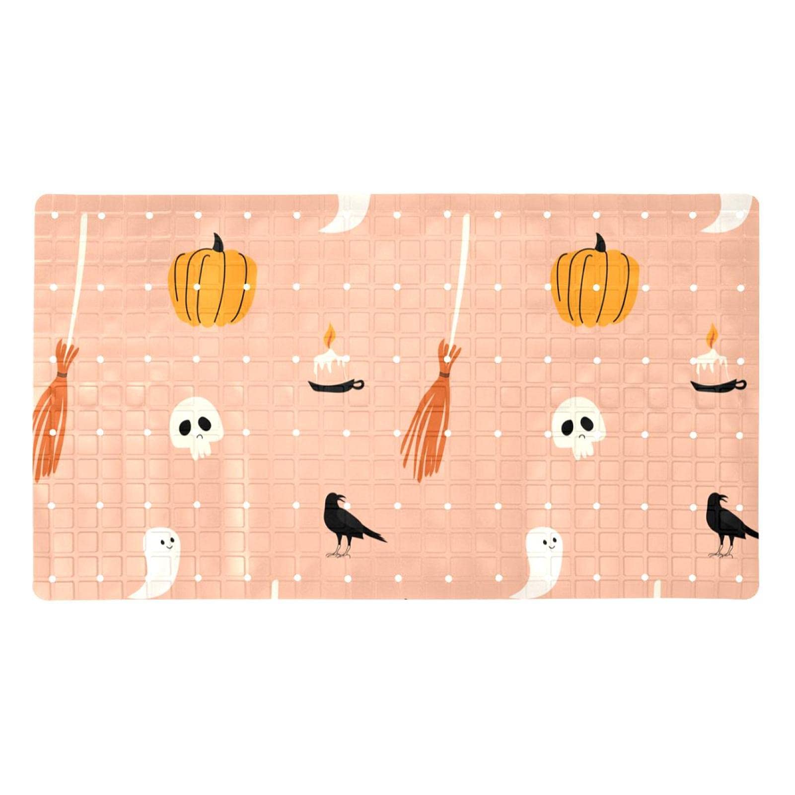 Alfombrilla de baño de Halloween para evitar resbalones en la ducha con 120 ventosas