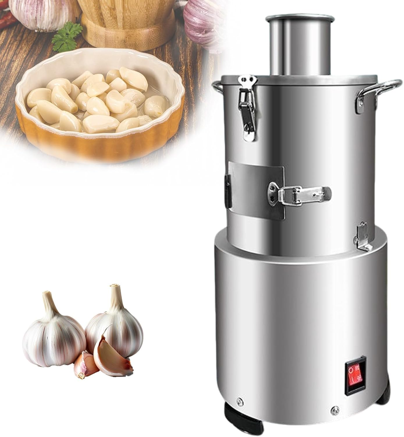 Electric Garlic Peeler Machine 110V/220V 30kg/H 200W Stainless Steel Commercial Whole Garlic Peeling Machine