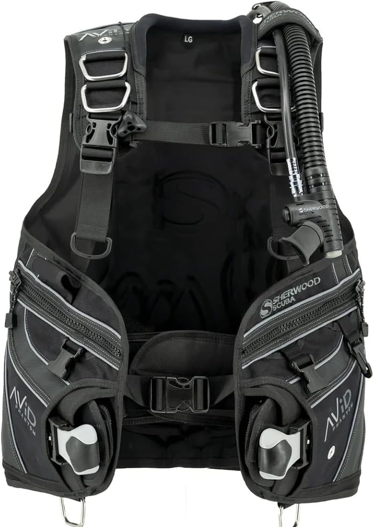 Sherwood Avid Jacket-Style BCD — Weight-Integrated Buoyancy Compensator with 6 D-Rings, Dual Tank Bands & Accessory Mounts | XS–3XL | Scuba Diving BC for Men & Women
