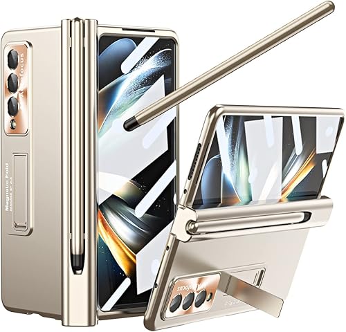 Miniatura 8 de Funda para Samsung Galaxy Z Fold 5 con soporte para bolígrafo S y bolígrafo, protección de bisagra protector de pantalla integrado función de