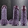 Riesiger dicker schwarzer Dildo mit 7,1 cm Durchmesser, 25 cm extra großer realistischer Silikon-Dildo, starker Saugnapf, breiter Dildo dicker Analdildo. XXL dicker Analdildo für erfahrene Nutzer #4