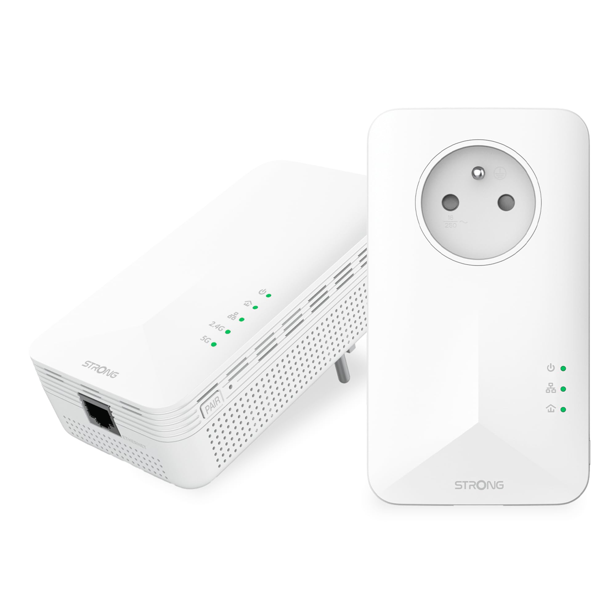 Strong CPL1000 Mbps+WiFi 1200 Mbps|Duo Pack|Gigabit Ethernet|Prise Électrique Filtrée (Type F)|Installation Facile|Idéal Service Multi TV|Etendre Son réseau|Compatible Toutes Box|Garantie 4 Ans