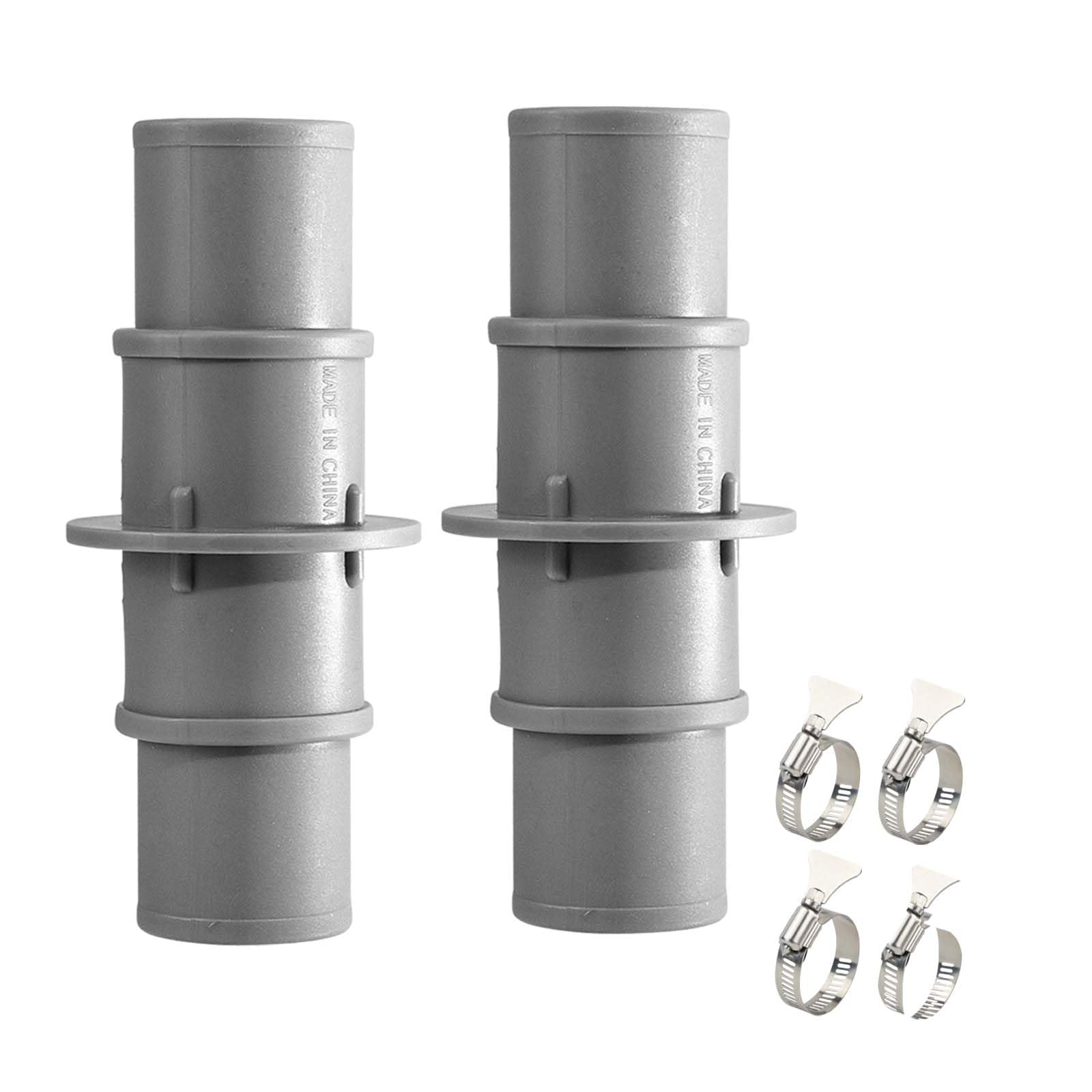 Varesee Acoplamiento de conector de manguera de piscina (gris-2 piezas)