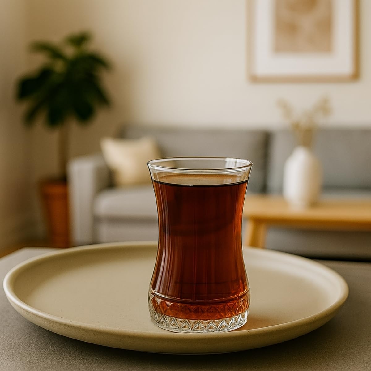 6’lı Kristal Desenli Cam Çay Bardağı Seti – 160 ml İnce Belli Modern Tasarım – Isıya Dayanıklı Cam Bardak – Şık ve Zarif Sunum İçin Çay ve Kahve Bardağı